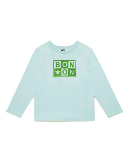 Boy logo t-shirt Blue In 100% organic cotton