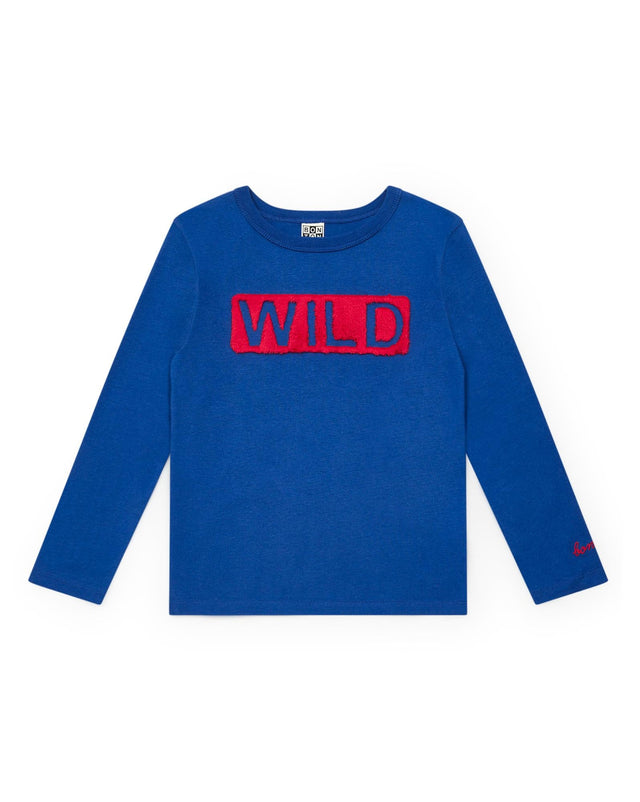 T-shirt - Wolf Gang bleu en 100% coton biologique - Image principale