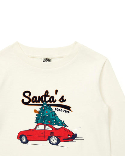 Santa T-shirt Beige In 100% organic cotton