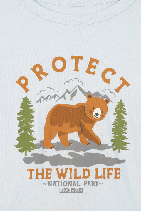 T-shirt - Taxo bleu clair illustration ours - Image principale