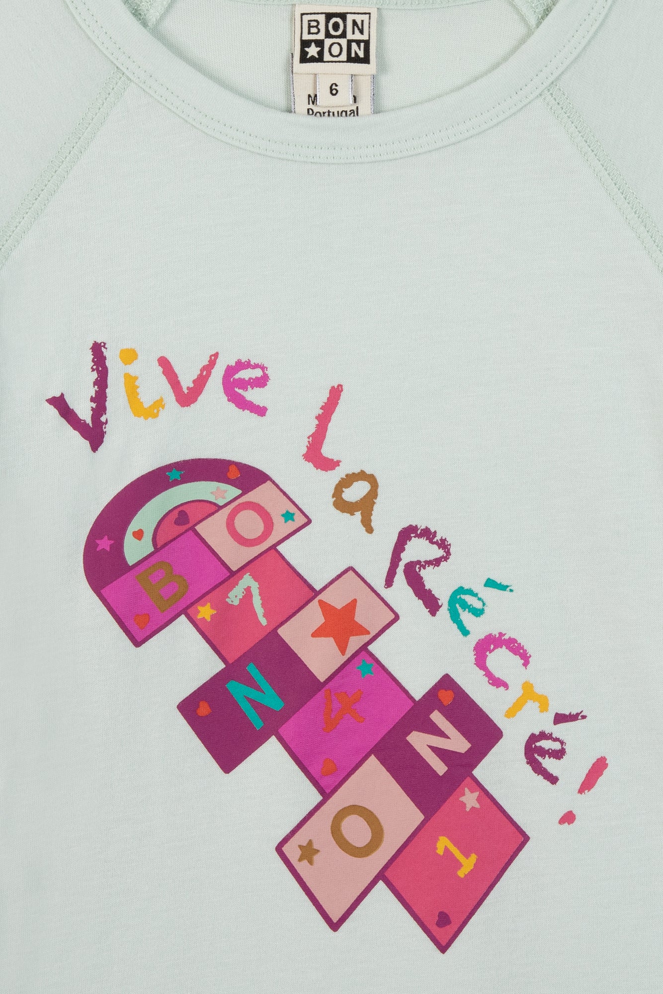 T-shirt - Tipi  "Vive la recrée"  bleu clair
