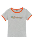 T-shirt - Tubog gris coton imprimé dragon