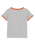 T-shirt - Tubog gris coton imprimé dragon