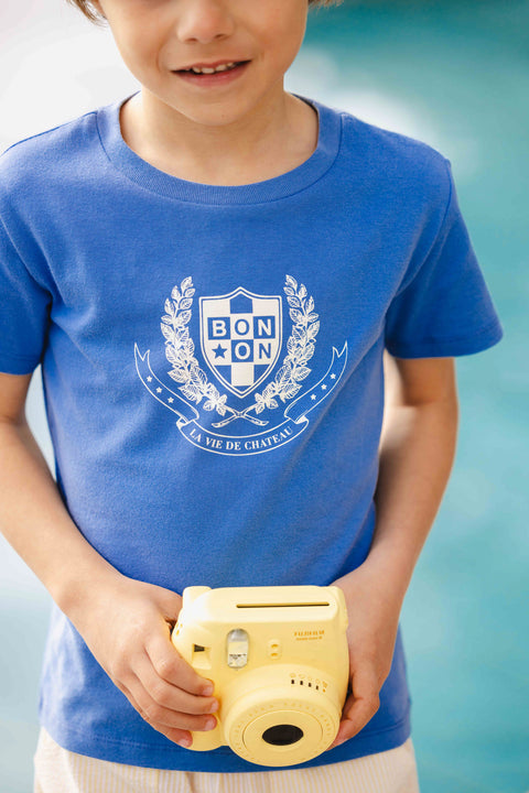 T-shirt - Tubog bleu coton organique - Image principale