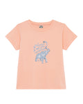 T-shirt - Tubog orange coton GOTS imprimé éléphant