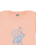 Tee-shirt - Tubog orange coton GOTS imprimé éléphant