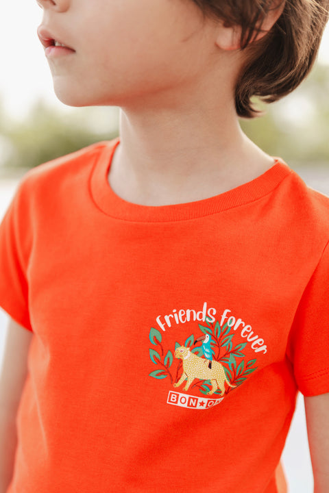 T-shirt - Tubog rouge coton organique - Image principale