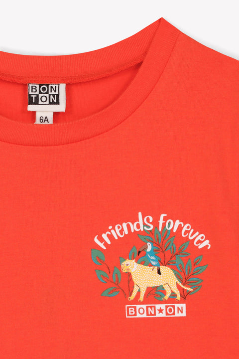 T-shirt - Tubog rouge coton organique - Image principale