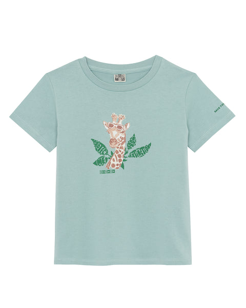 T-shirt - Tubog vert coton GOTS imprimé KR - Image principale