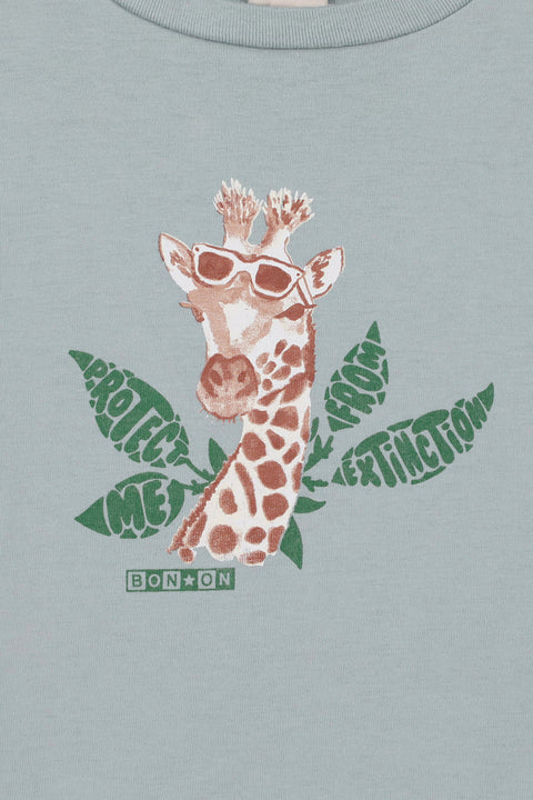 T-shirt - Tubog vert coton GOTS imprimé KR - Image principale