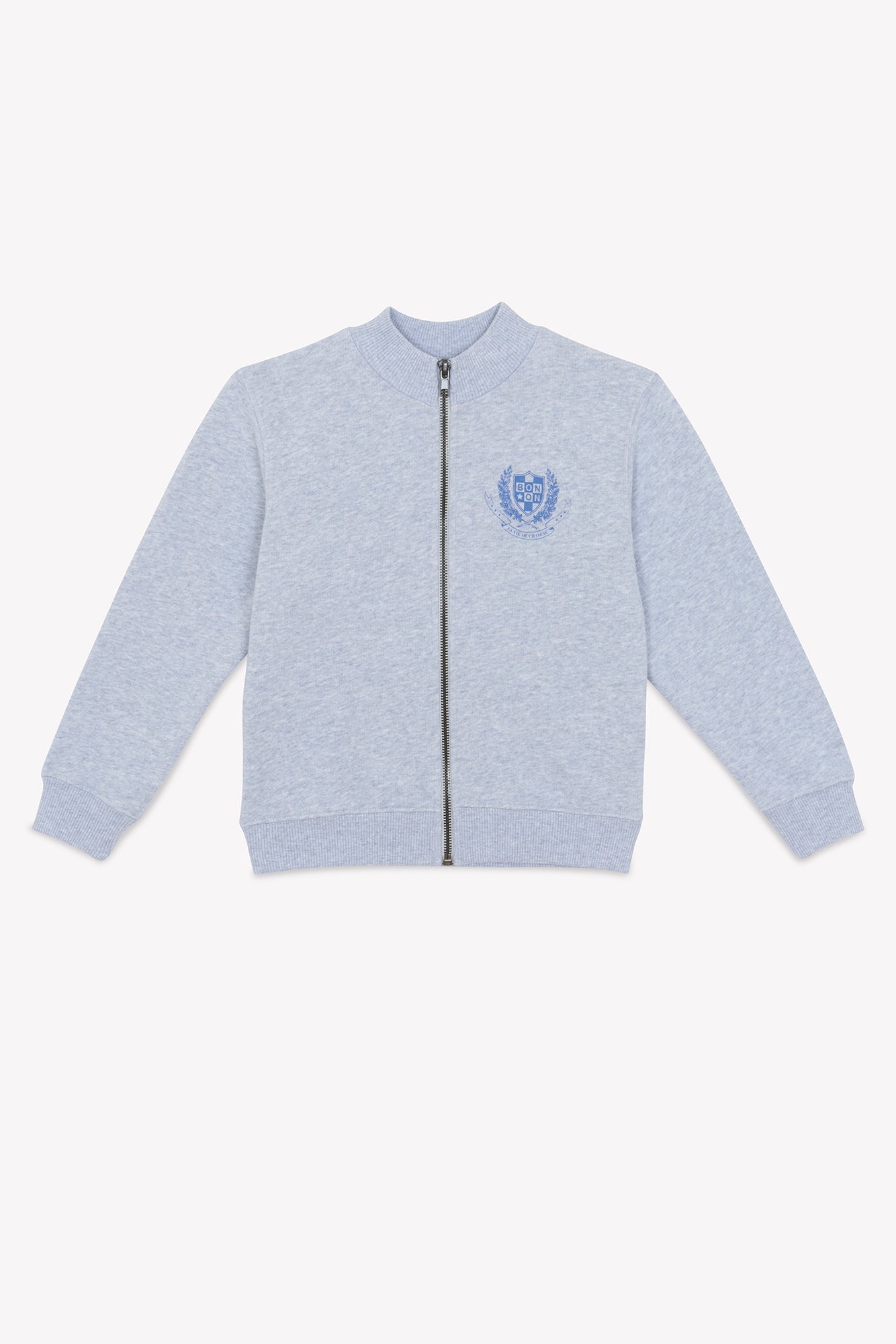 Sweatshirt - Samy zipped Grey organic cotton