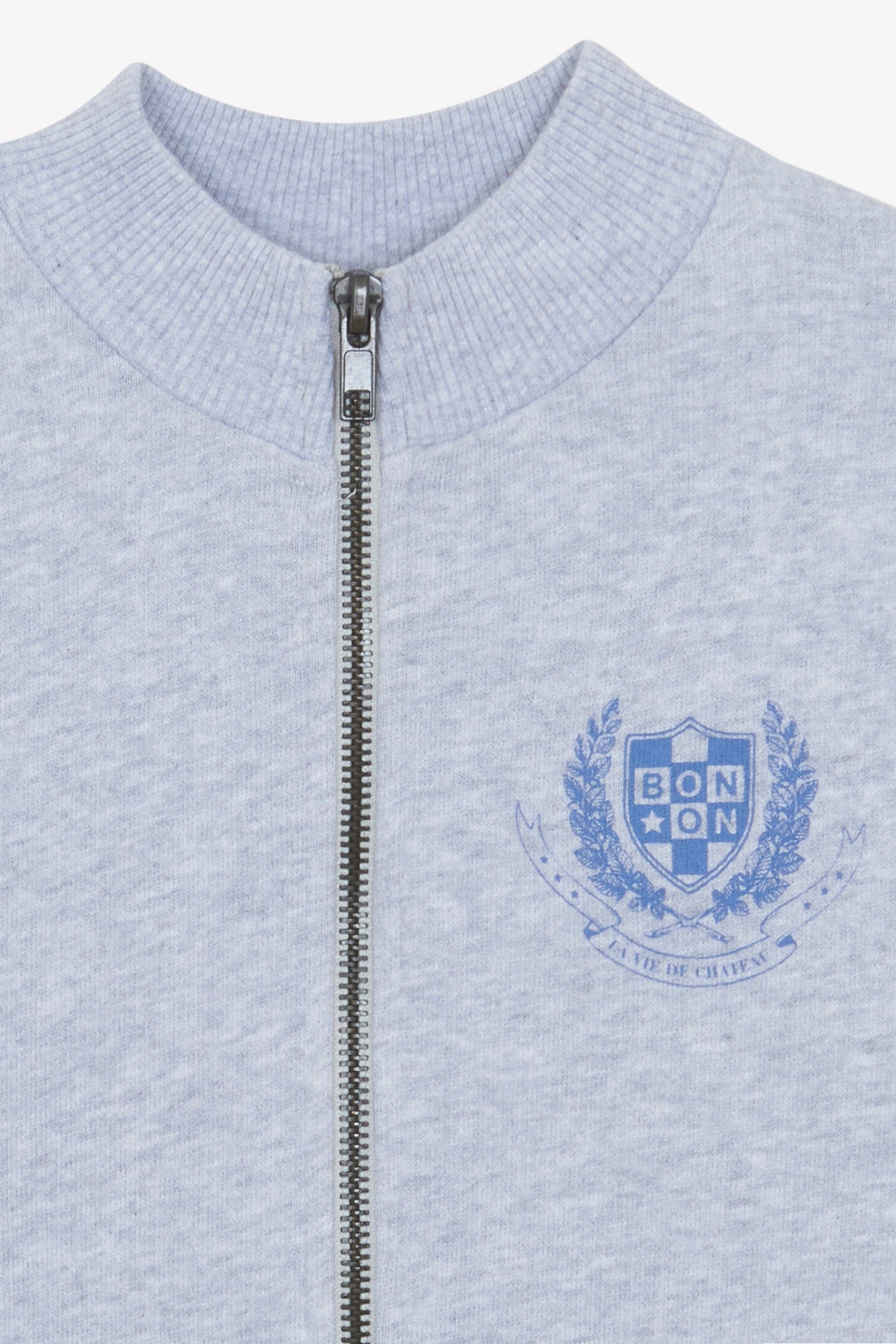 Sweatshirt - Samy zipped Grey organic cotton