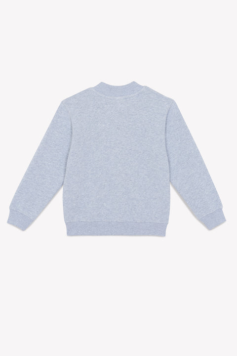 Sweat - Samy zippé gris coton organique - Image principale