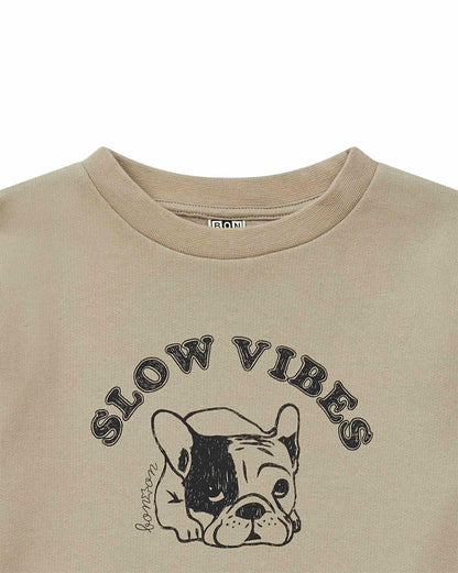 Sweat Slow Vibes Grey in organic cotton