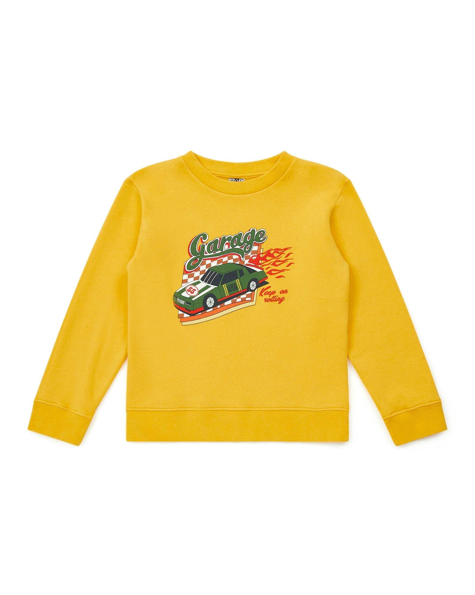 Sweat Garage jaune en coton biologique