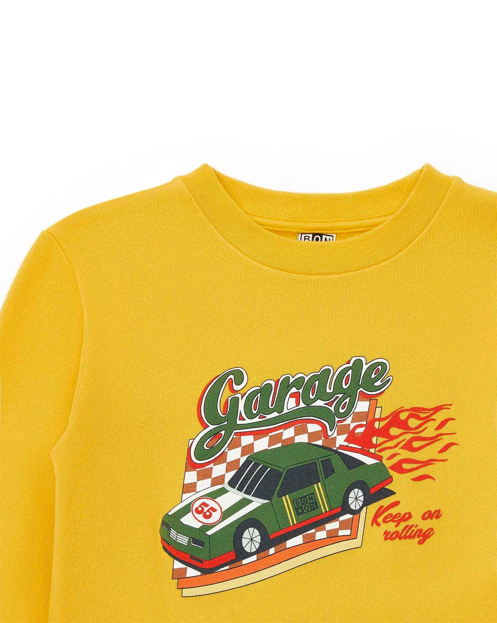 Sweat Garage jaune en coton biologique