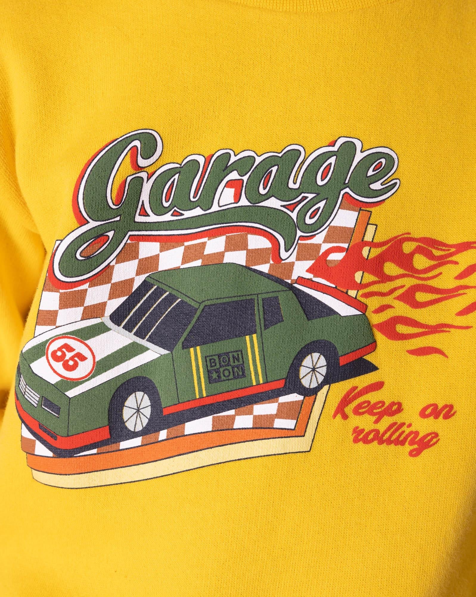 Sweat Garage jaune en coton biologique