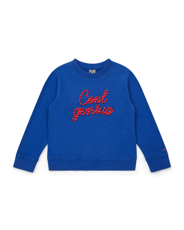 Sweatshirt - Cool genius Blue In 100% organic cotton - Image principale