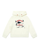 Sweat - capuche Animals beige en 100% coton biologique