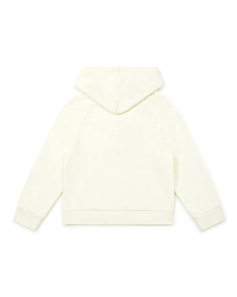 Sweat - capuche Animals beige en 100% coton biologique - Image principale