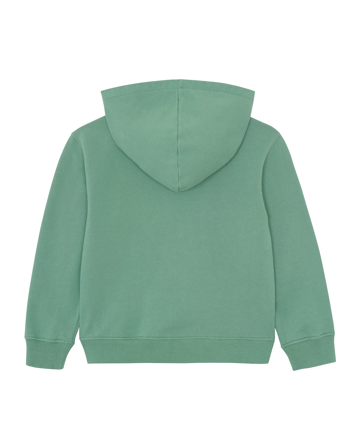 Sweatshirt has Hood Zipped - Saxo Green organic cotton