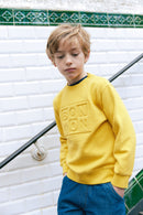Sweat - Smile jaune retro bonton