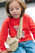 Sweatshirt - smile Red Illustration "Cool moose"