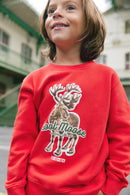 Sweat - Smile rouge illustration "Cool moose"