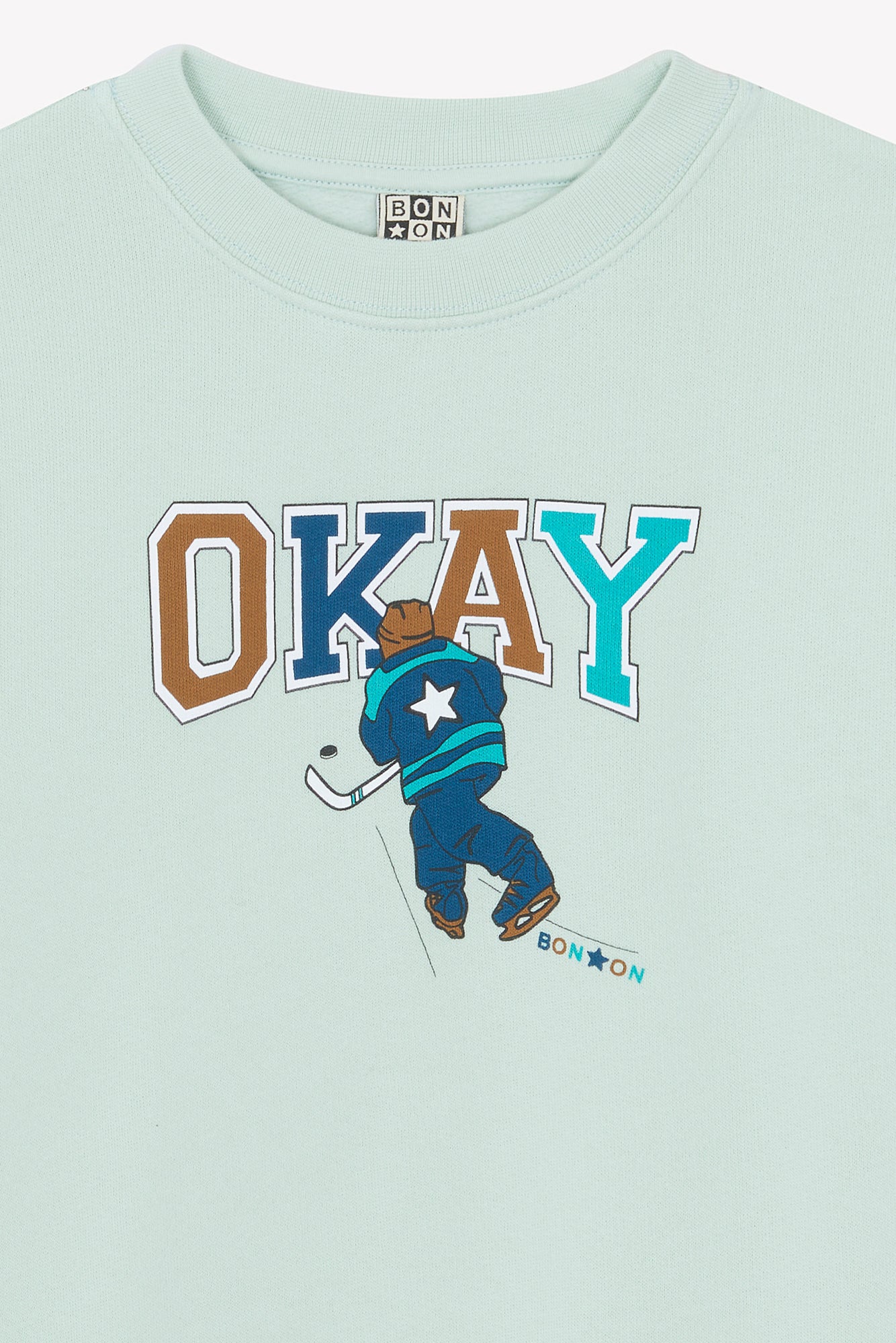 Sweat - Smile bleu clair illustration "Okay"