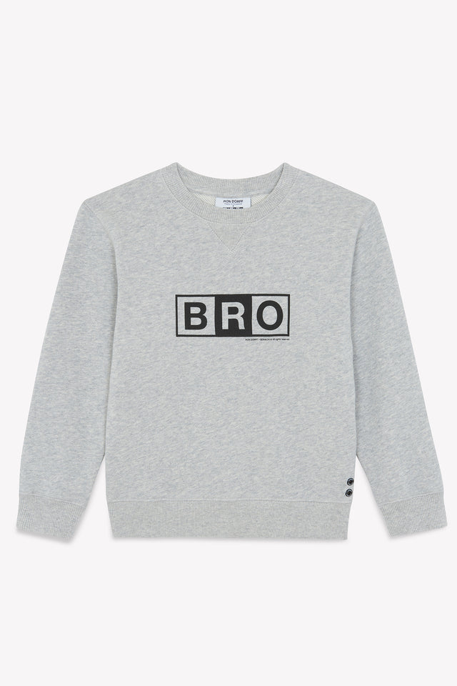 Sweat - Smile Bro gris coton BONTON + RON DORFF - Image principale