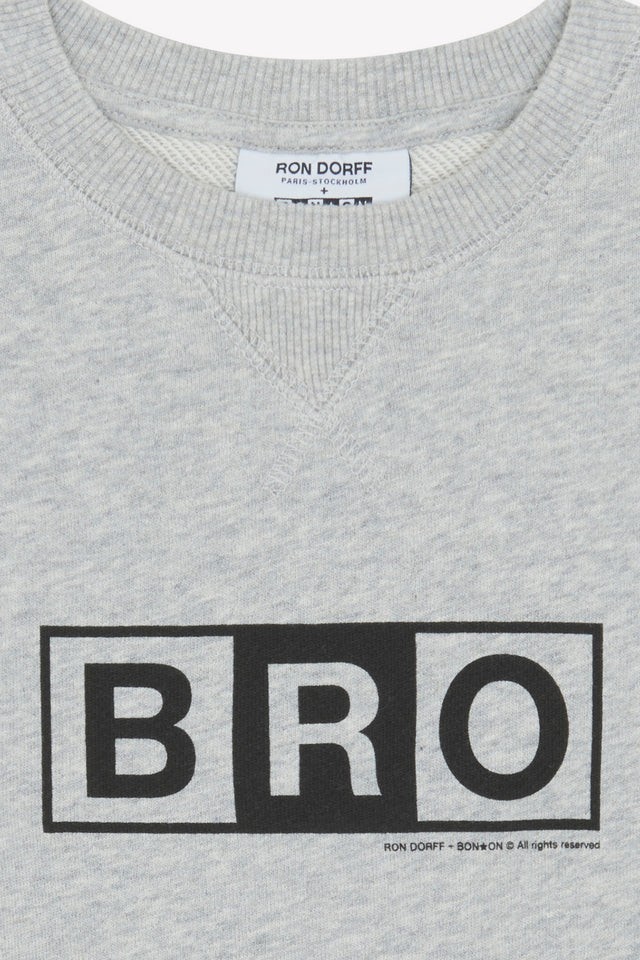 Sweatshirt - Smile Bro Grey Bonton cotton + Ron Dorff - Image alternative