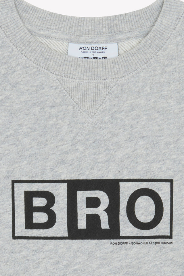 Sweat - Smile Bro gris coton BONTON + RON DORFF - Image alternative