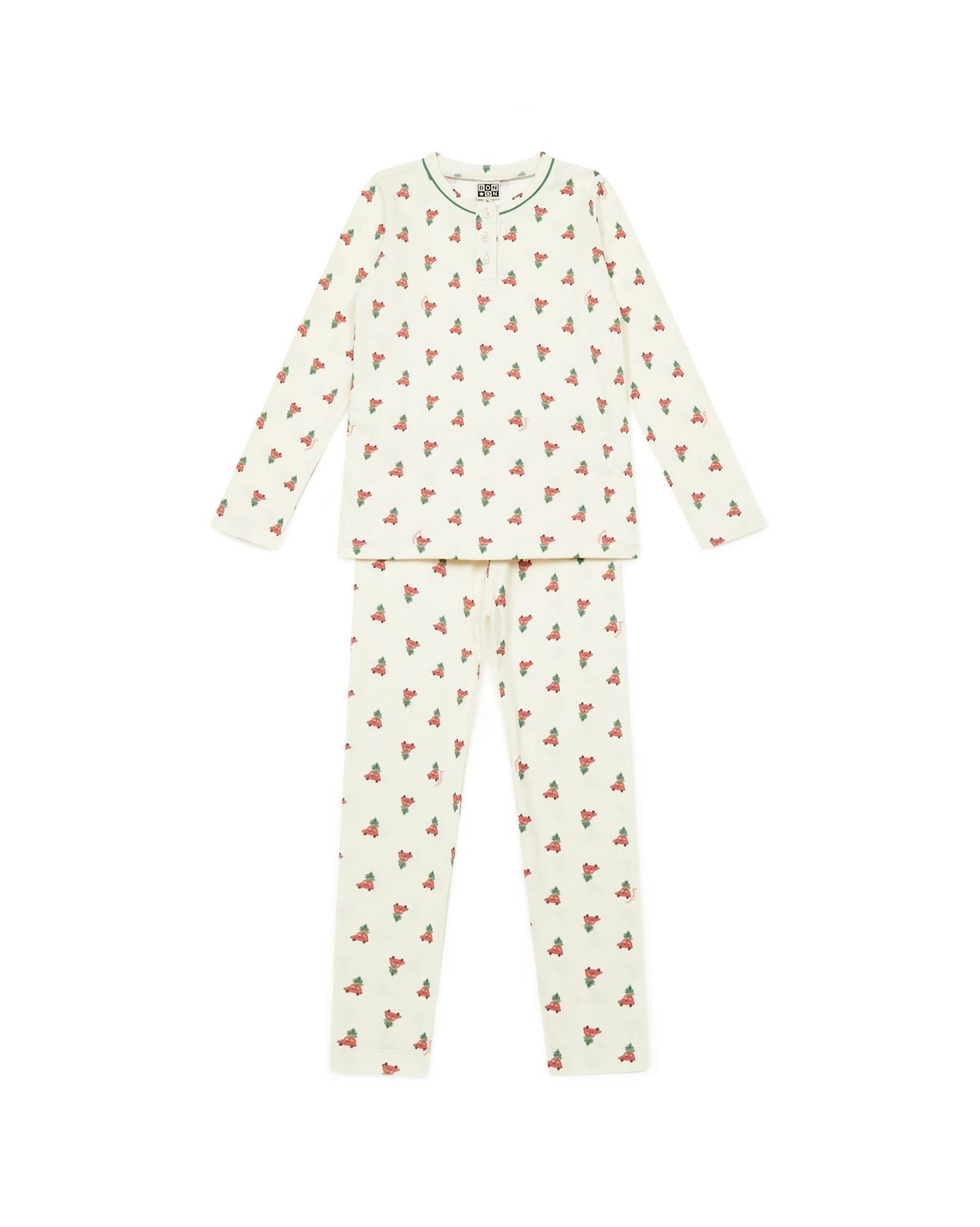 Pyjama - Voiture beige coton biologique