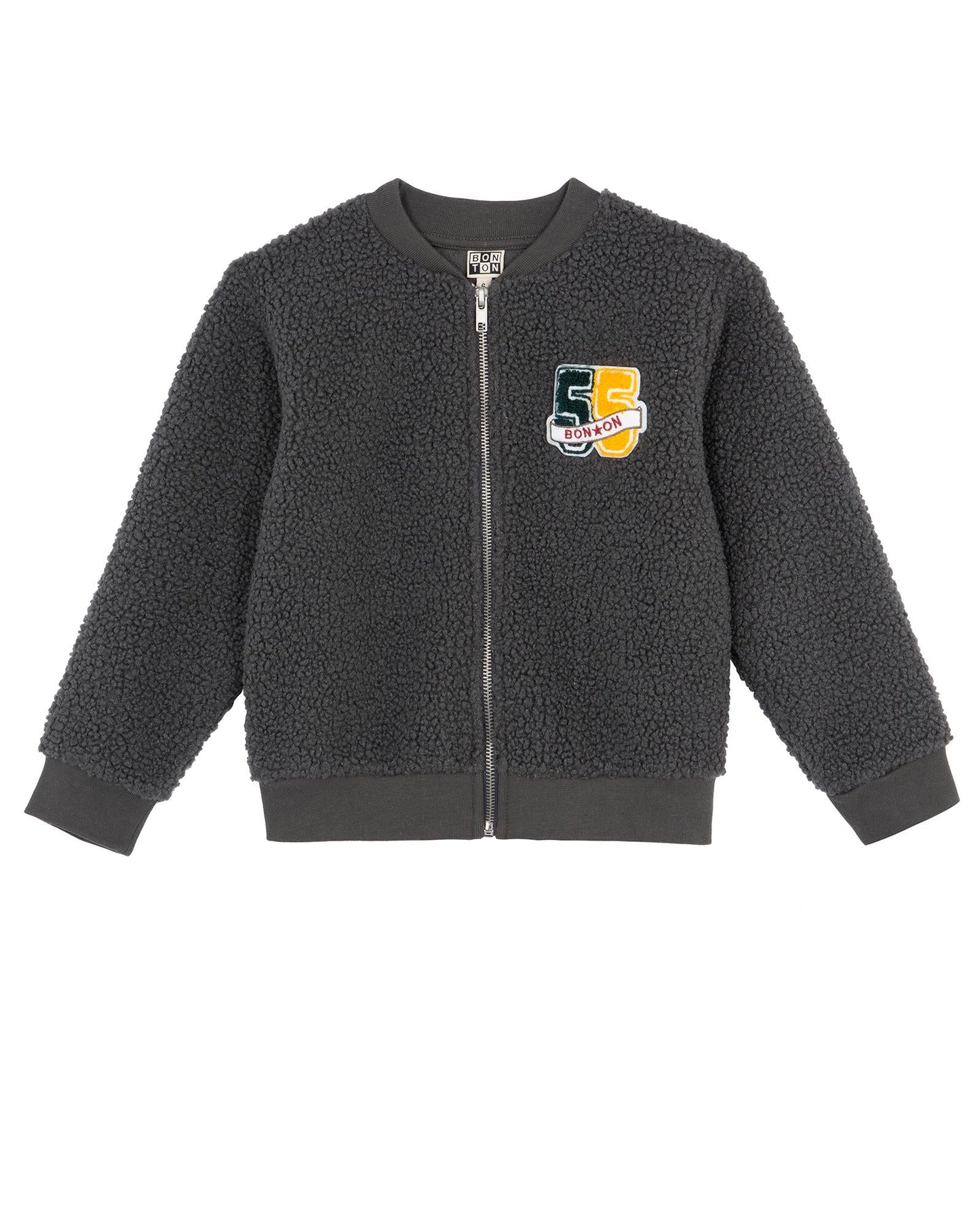 Blouson - Teddy gris en polaire