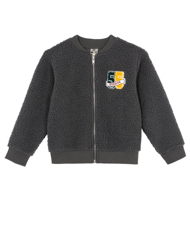 Blouson - Teddy gris en polaire - Image principale