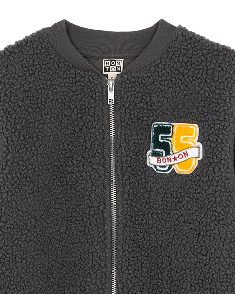 Jacket - teddy Grey polar - Image principale