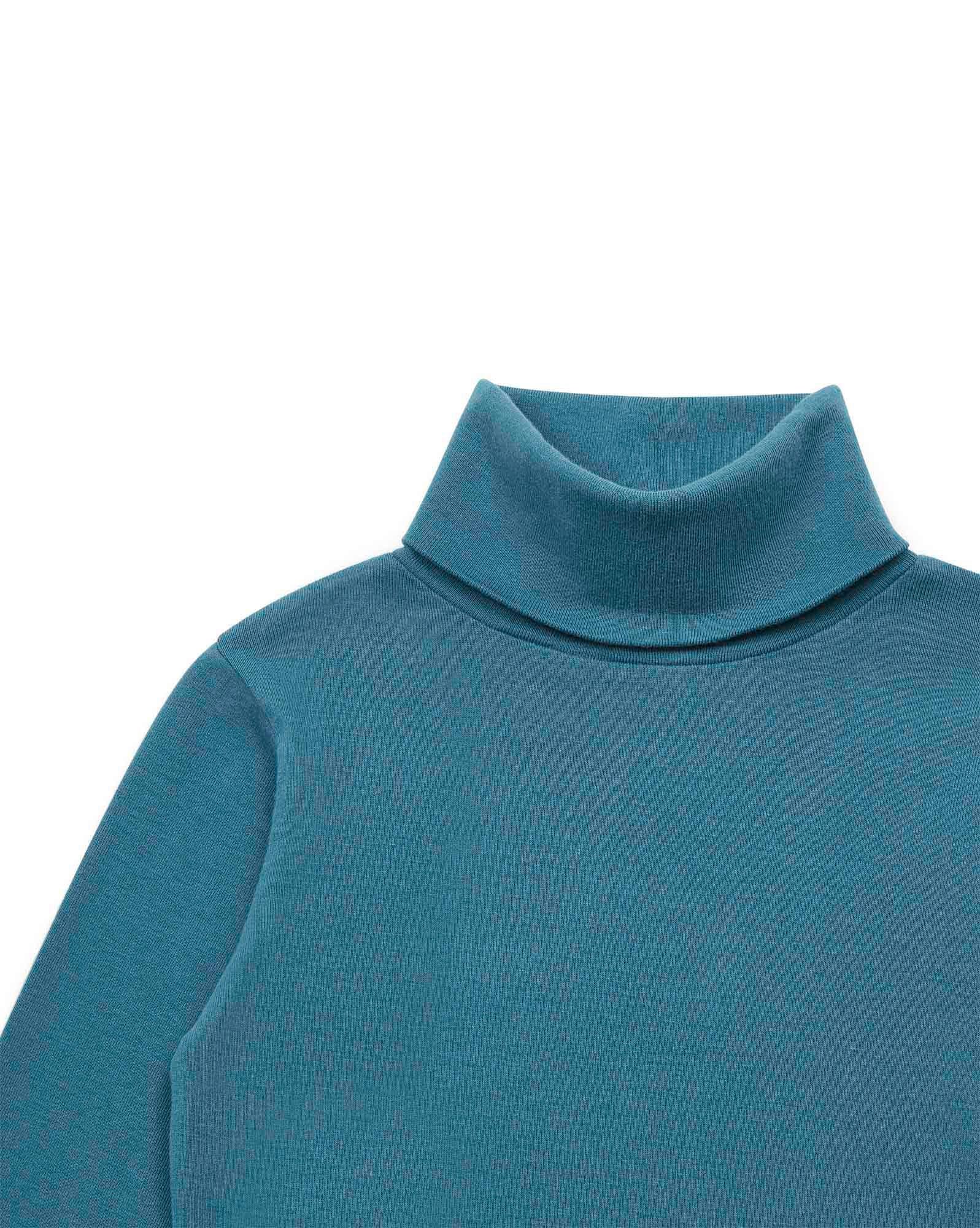 Sous-pull Titou bleu en coton biologique certifié GOTS