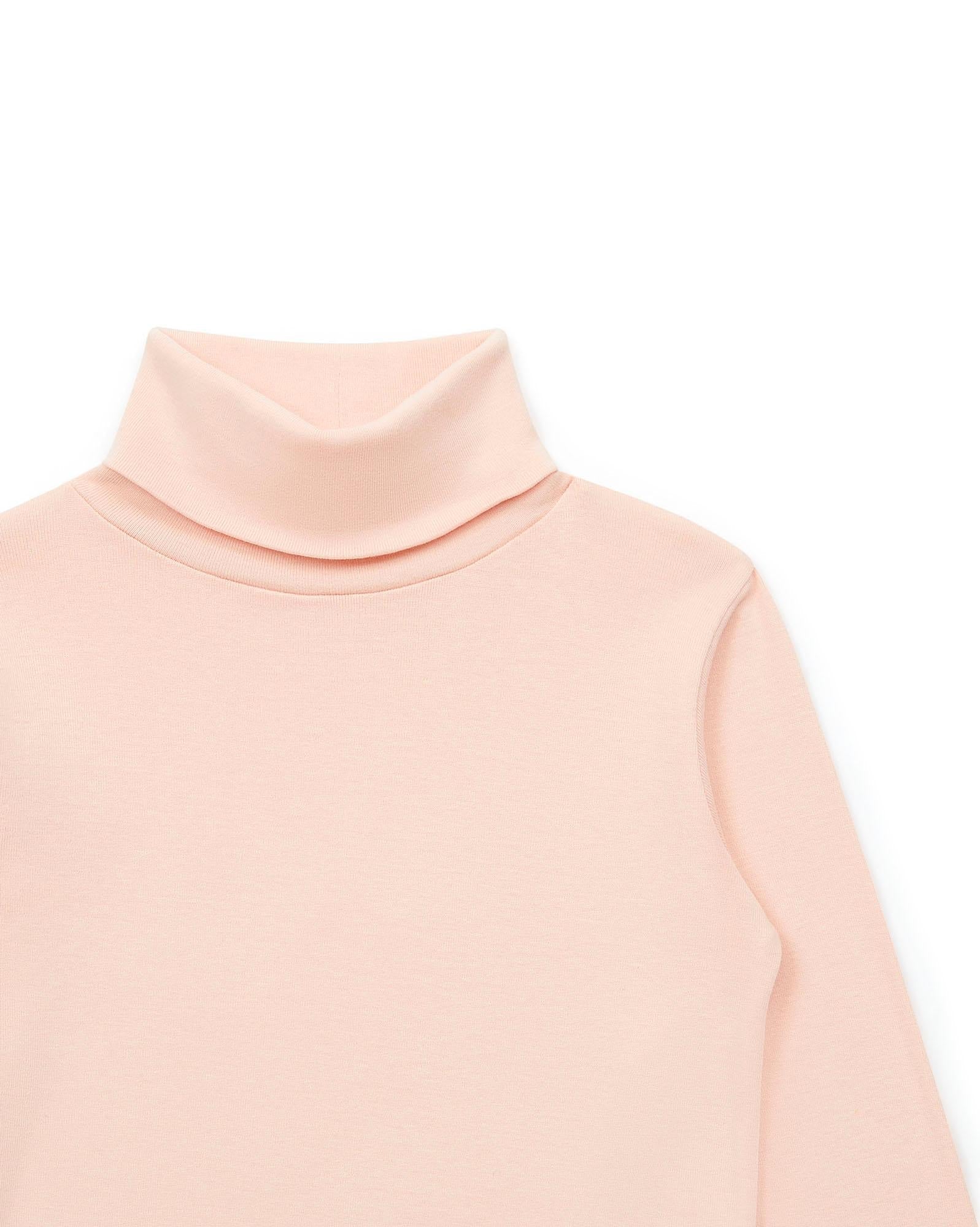 Sous-pull Titou rose en coton biologique certifié GOTS