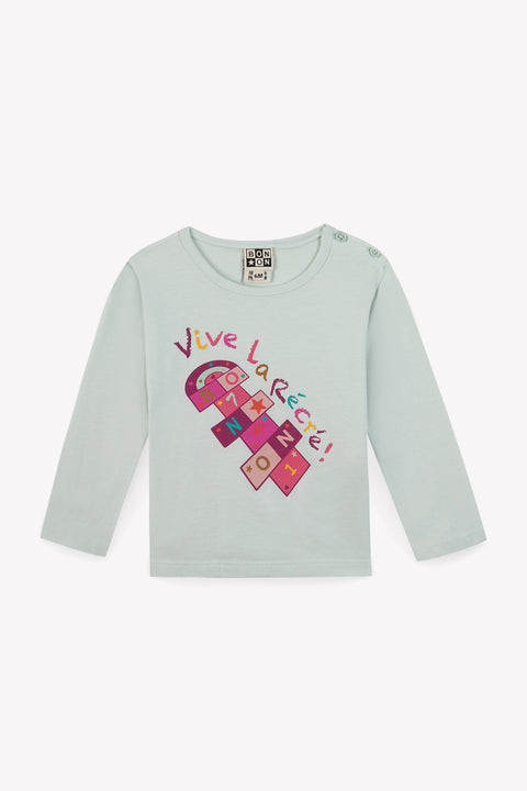 T-shirt - Taxi bleu clair illustration "Vive la recrée" - Image principale