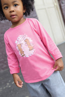 T-shirt - Taxi rose illustration chiens