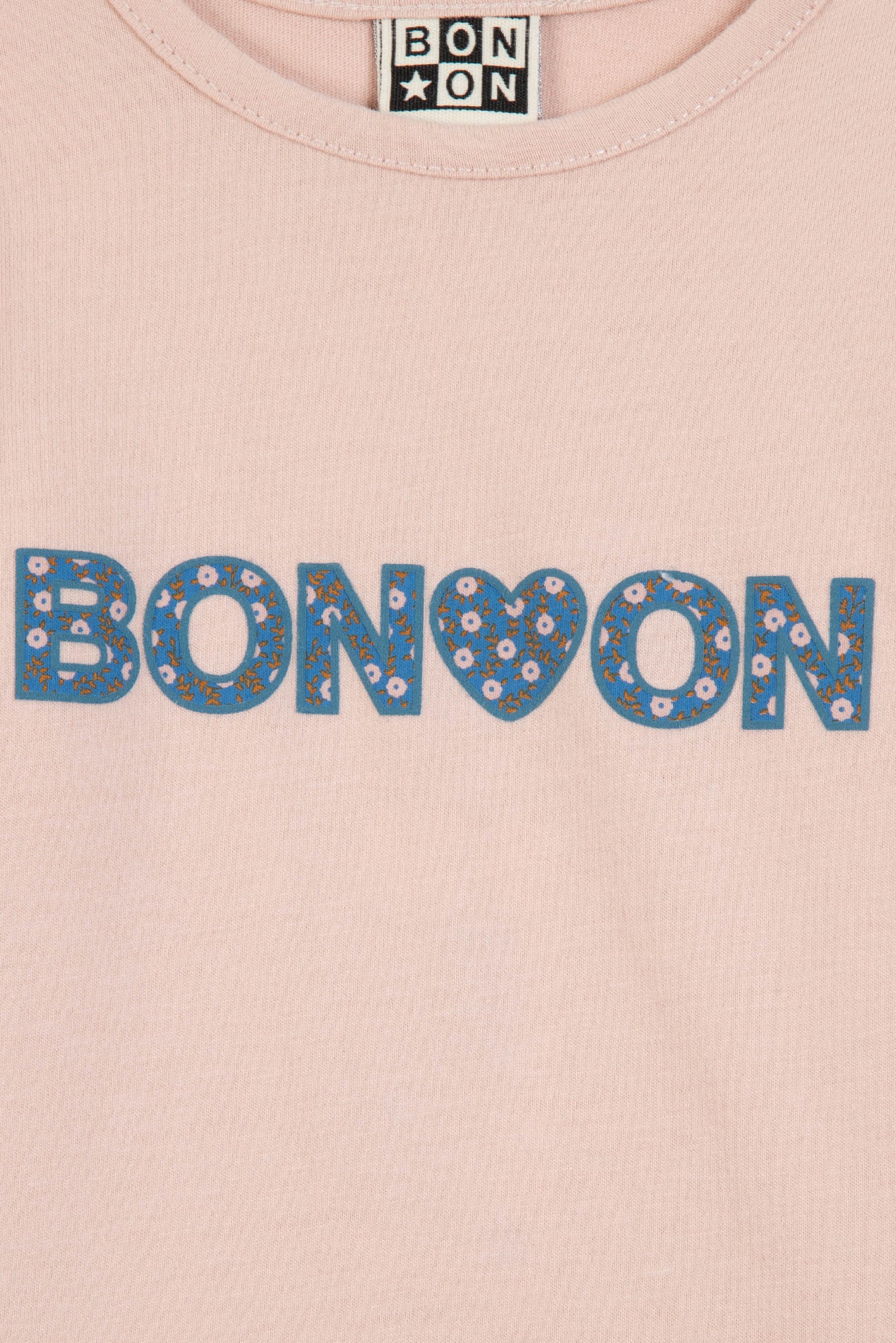 T-shirt - Taxi rose clair bonton liberty