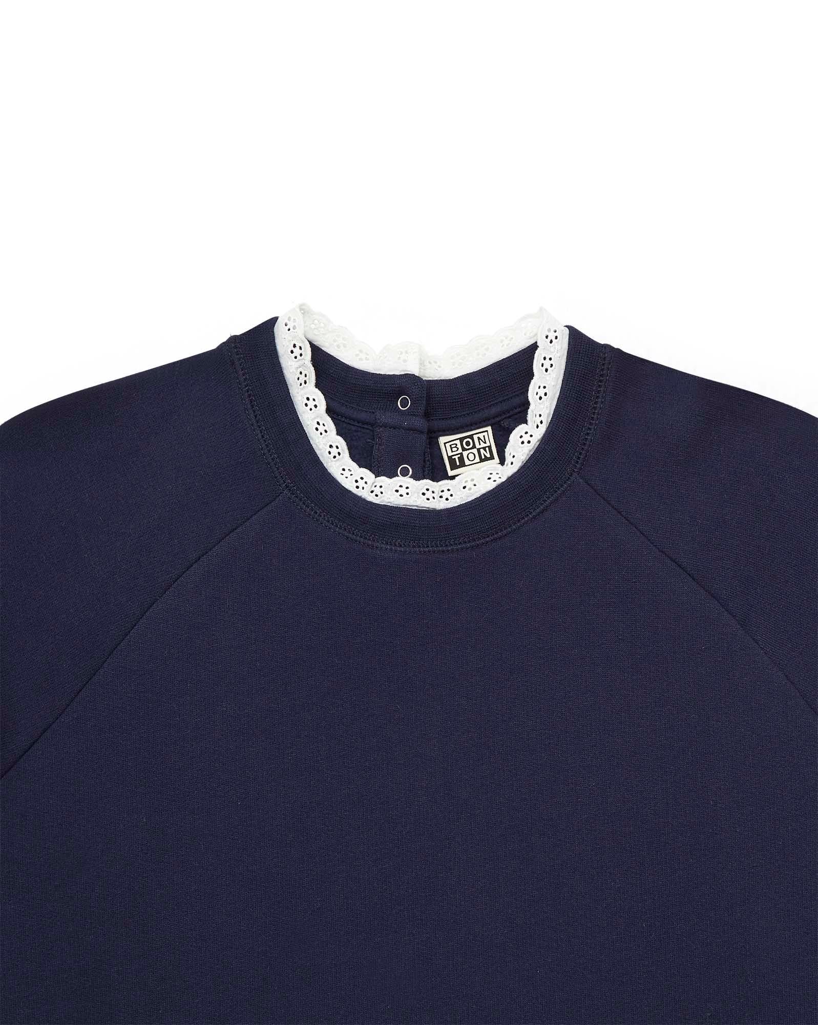 Sweat Tilia bleu Femme en 100% coton biologique