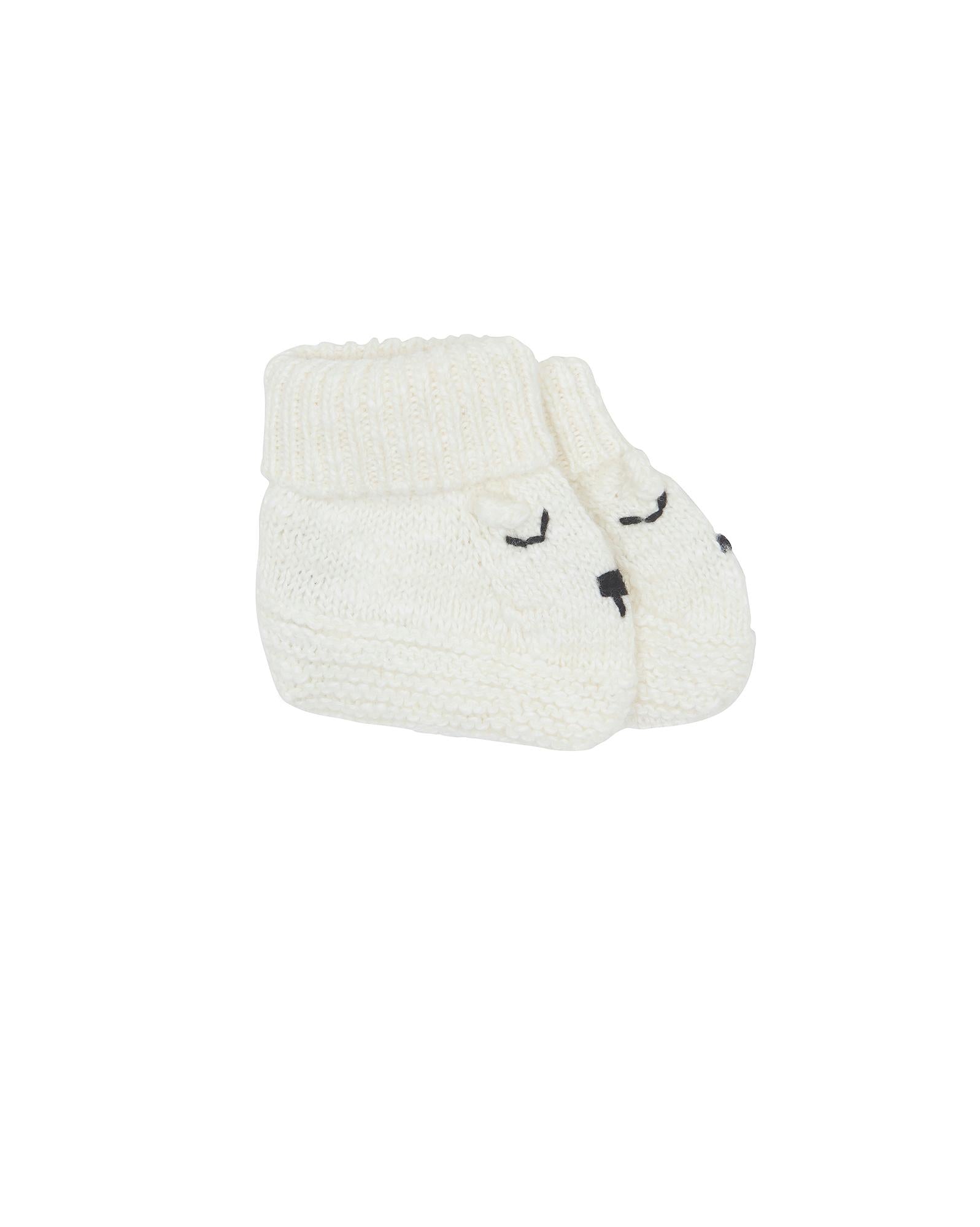 Chaussons Teddy beige Bébé en tricot