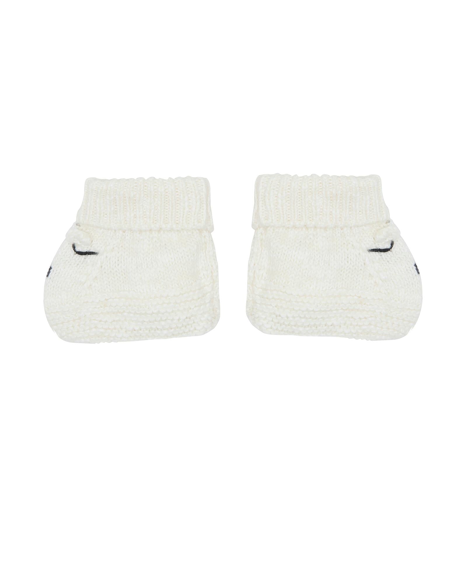 Chaussons Teddy beige Bébé en tricot