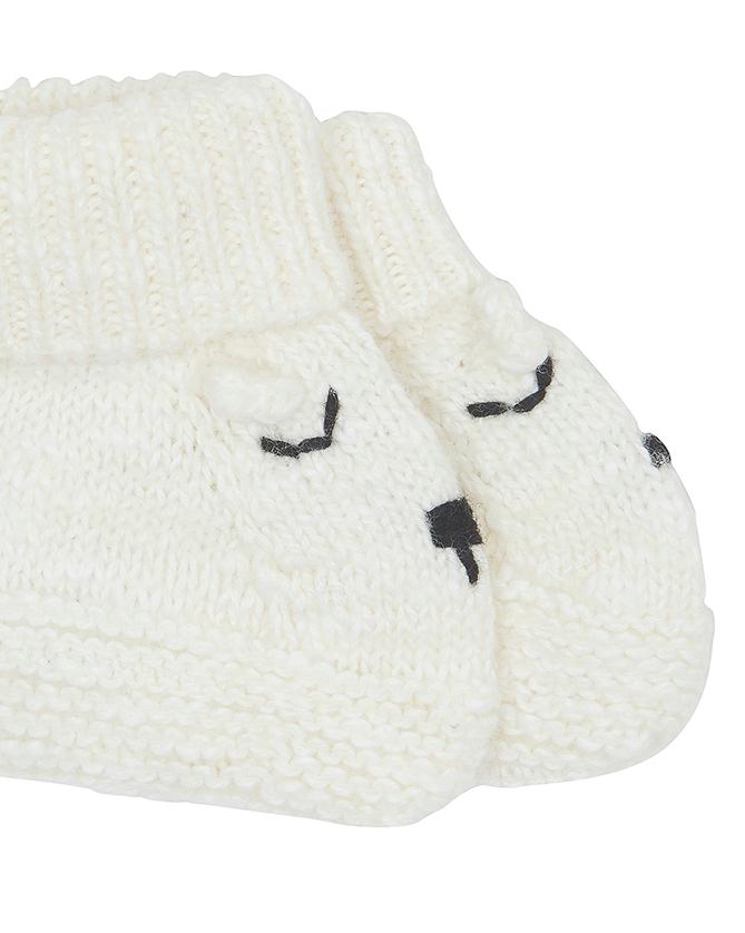 Chaussons - Teddy beige Bébé en tricot