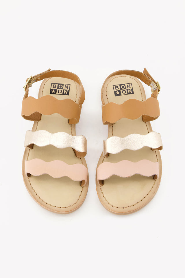 Sandales - Samia rose cuir - Image principale