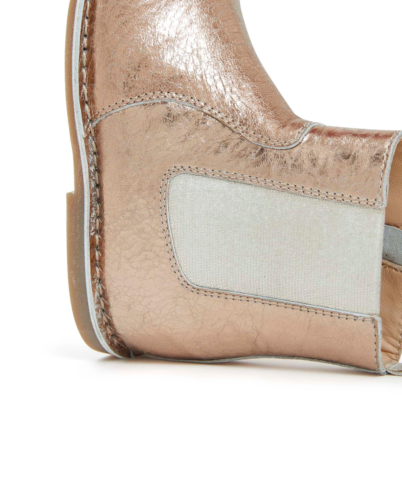 Bottes Lazare roses en 100% cuir irisé