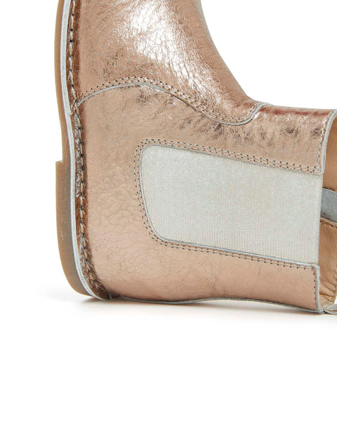 Bottes - Lazare roses en 100% cuir irisé - Image principale