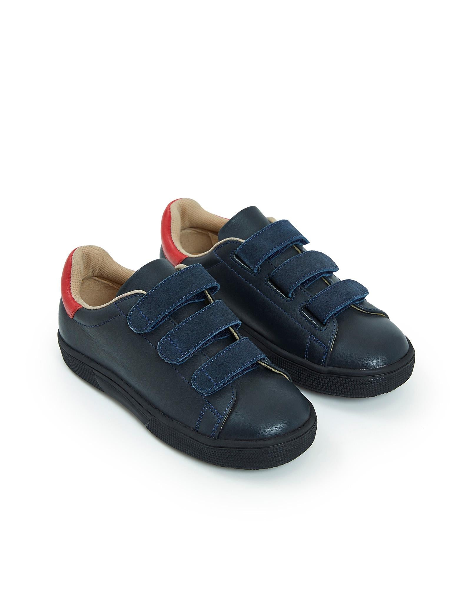 Baskets bleues en 100% cuir