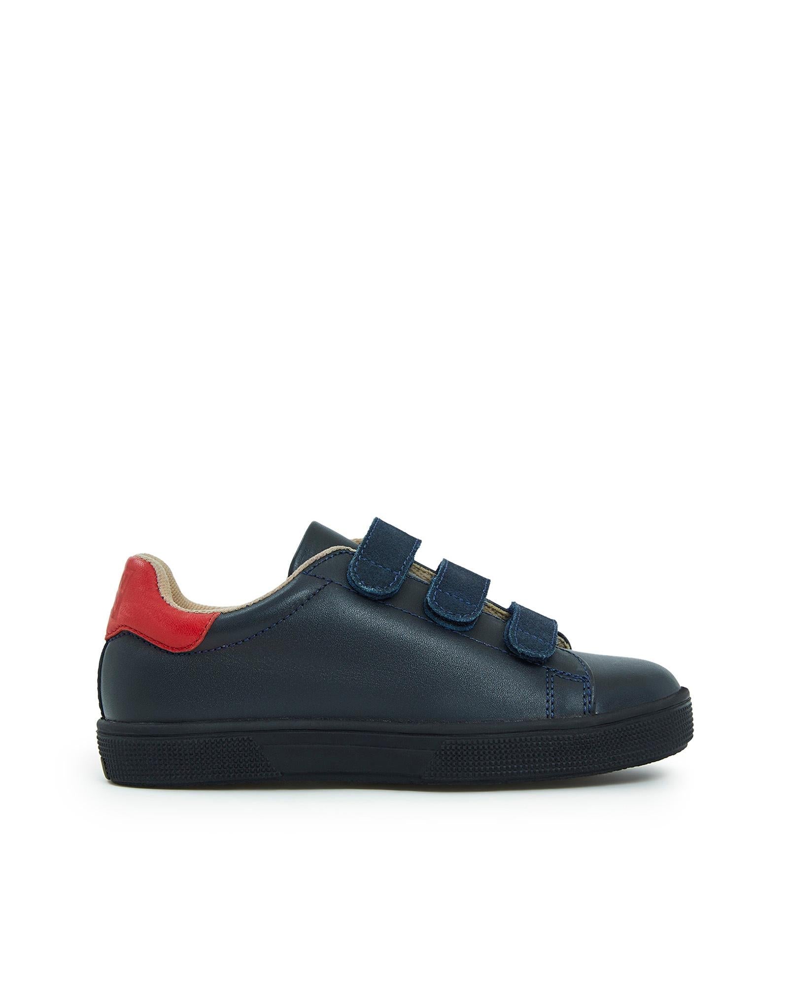 Baskets bleues en 100% cuir